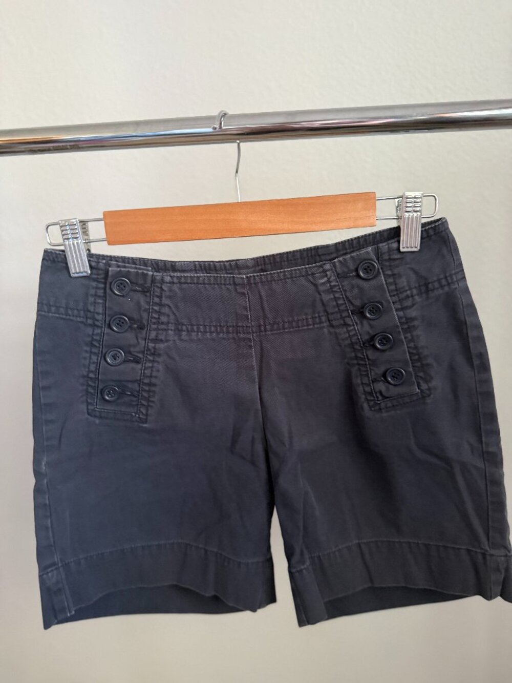 GAP Navy Blue Sailor Double Breasted Button Front Twill Shorts Size 1